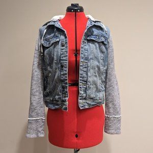 Free People Denim Hooded Jacket Women's Size Medium
